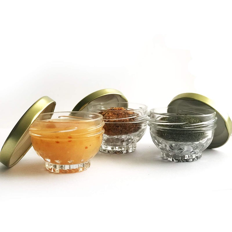 Caviar Line Small Mini Glass Jars With Tin Lids - 24 pack x 1.75 oz â€“ All Purpose Empty Storage Jars - Image 4